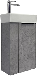 Comforty Тумба с раковиной Асти 40 9140 подвесная бетон светлый – фотография-1