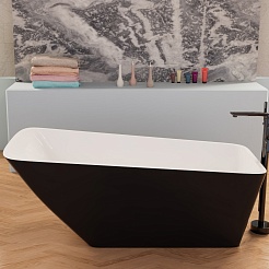 Frank Акриловая ванна 170х80 F6106 black/white – фотография-1