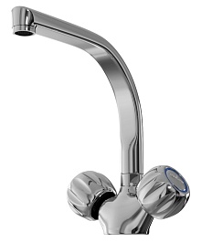 Mixline Смеситель для кухни 1/2 керамический ML02-031 хром – фотография-2