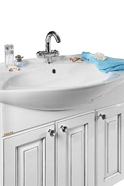 Водолей Мебель для ванной "Белладжио 85" L белая – фотография-4