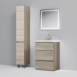 Am.Pm Мебель для ванной Gem S 60 светлый дуб, напольная, с 3 ящиками – фотография-10