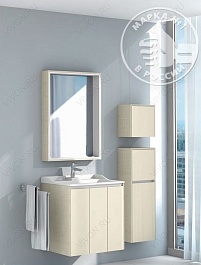 Акватон Зеркальный шкаф "Фабиа 65" ваниль – фотография-2