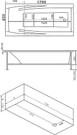 Bas Акриловая ванна Эвита 180x85 с гидромассажем – фотография-4