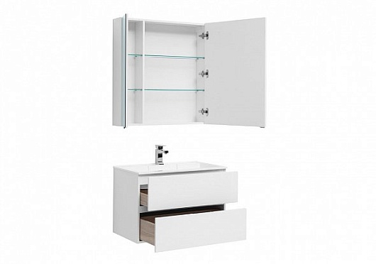 Aquanet Мебель для ванной Алвита 80 белая – картинка-3