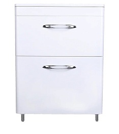 Style Line Тумба с раковиной Каре 70 напольная Люкс Plus белая – фотография-1