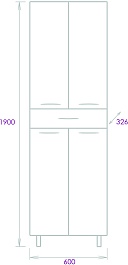 Onika Шкаф пенал Модерн 60.10 белый – фотография-5