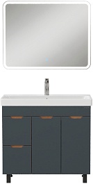 Onika Мебель для ванной Айленд 90 с б/к графит/дуб крафт – фотография-1