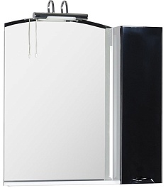 Aquanet Зеркальный шкаф "Асти 85" черный – фотография-1