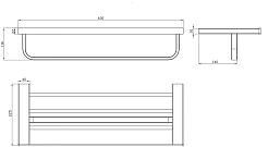 Milacio Полка для полотенец Ultra MCU.955.GD золото – фотография-4