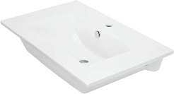 Mixline Мебельная раковина Sanita Luxe Quadro 75 белая – фотография-1