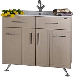 Водолей Мебель для ванной "Ницца D 100" дуб с б/к, без полки, умывальник Elen – фотография-2