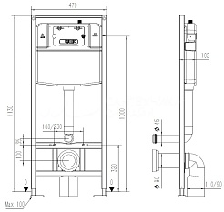 Teymi Унитаз подвесной Vitra Pro T40806 с инсталляцией Aina 1220067 с кнопкой Ellie T70023BM – фотография-6