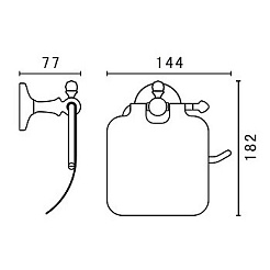 Art&Max Держатель туалетной бумаги Antic Crystal AM-2683SJ-Br – фотография-2