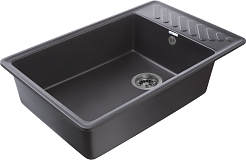 Granfest Мойка кухонная Quarz GF-ZL-51 черный – фотография-2