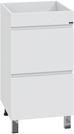 СанТа Тумба под раковину над стиральной машиной Марс 59 2 ящика белая – фотография-1
