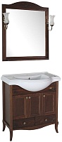ASB-Woodline Мебель для ванной Салерно 80 антикварный орех, массив ясеня