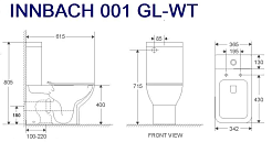 WeltWasser Унитаз компакт INNBACH 001 GL-WT – фотография-3