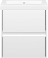 Misty Тумба с раковиной Алиса 50, 2 ящика, подвесная