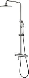 Lemark Душевая система Bronx LM3772GM с термостатом графит – фотография-1