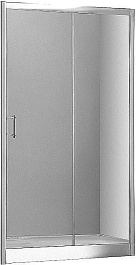 Aquanet Душевая дверь в нишу Alfa NAA6121 160 профиль хром стекло прозрачное – фотография-1