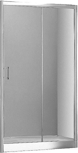 Aquanet Душевая дверь в нишу Alfa NAA6121 160 профиль хром стекло прозрачное – фото-1