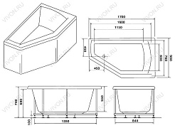 Indeo  Акриловая ванна "Manua" (R) – фотография-2