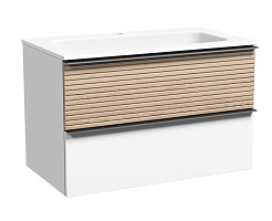 Sancos Мебель для ванной Delta 80 дуб светлый/белый – фотография-12