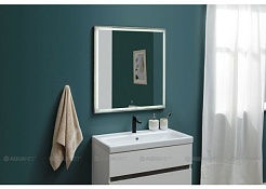 Aquanet Комплект мебели Беркли 80 белый глянец/дуб рошелье – фотография-9