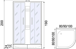 River Душевая кабина Nara Eco Б/К 90/24 – фотография-12