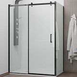 RGW Душевой уголок Tornado TO-44B (TO-14B + Z-050-2B) 170x100 профиль черный стекло прозрачное