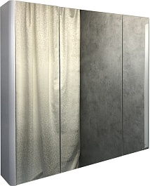 Comforty Зеркальный шкаф Сорренто 90 светло-серое матовое – фотография-1