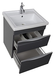 Aquanet Мебель для ванной "Эвора 60" серый антрацит – фотография-9