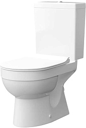 Керамин Унитаз-компакт Бергамо Нова двухрежимный с сиденьем дюропласт Микролифт – фотография-4