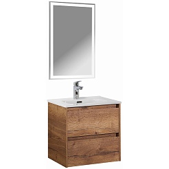 BelBagno Тумба под раковину Kraft 50 подвесная Rovere tabacco – фотография-6