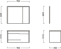 Ceruttispa Мебель для ванной Oglio 90 подвесная серая – фотография-7