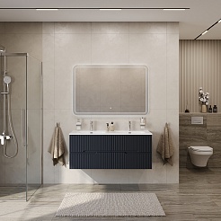 Cezares Тумба с раковиной Duet-N 120 с 4 ящиками подвесная grafito CZR-8073-120-2 – фотография-4