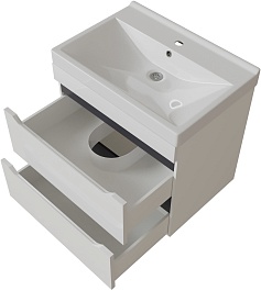 Mixline Мебель для ванной Лайн 60 R подвесная белая – фотография-3