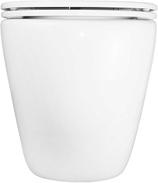 Azario Унитаз приставной Grado AZ-2141D-UQ1 безободковый с сиденьем микролифт белый – фотография-5