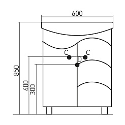 Mixline Мебель для ванной Магнолия 3 60 L – фотография-4
