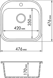 Rossinka Мойка кухонная RS48-49S-Sand – фотография-2