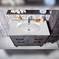 Бриклаер Мебель для ванной Чили 90 цемент – фотография-5