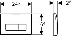 Geberit Кнопка смыва Delta 51 115.105.46.1 матовый хром – фотография-2