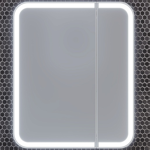 Opadiris Зеркальный шкаф Элеганс 80 белый – фото-1