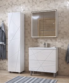 Vigo Тумба с раковиной Geometry 2-700 белая – фотография-8