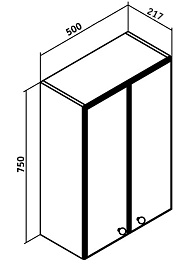 Runo Шкаф навесной Кредо 50 – фотография-2