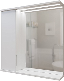 Mixline Зеркальный шкаф Лайн 70 L белый – фотография-2