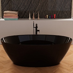 Frank Акриловая ванна 170x81 F6123 black – фотография-1