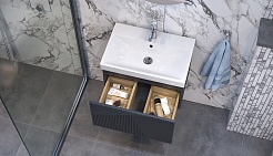 Velvex Тумба с раковиной Edge 60.1Y графит – фотография-4