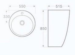 WeltWasser Раковина напольная MERZBACH 007GL-WT – фотография-2