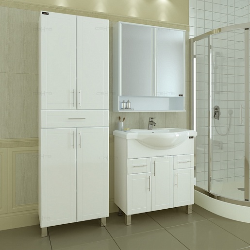 СанТа Тумба с раковиной Дублин 80, 2 ящика – фотография-2